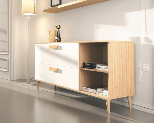 Kommode med lådor och hyllor för vardagsrum eller sovrum