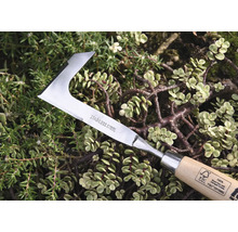 Rensjärn i rostfritt stål med trähandtag