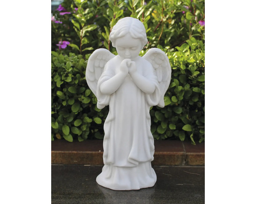 Bedjande ängelfigur för trädgården