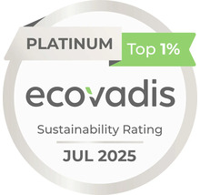 EcoVadis Platinum -medalj Topp 1 % Hållbarhetsbetyg