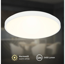 Rund taklampa med 2400 lumen och varmvitt ljus