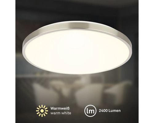 Rund taklampa med 2400 lumen och varmvitt ljus