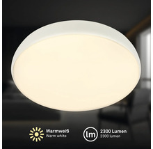 Rund taklampa med 2300 lumen och varmvitt ljus