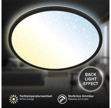 Oval taklampa med färgbytesfunktion och steglös dimbarhet