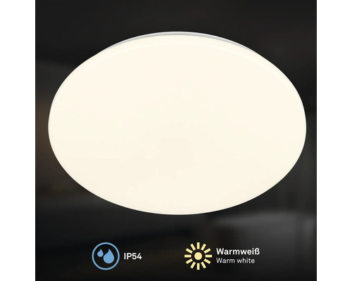 Rund taklampa med varmvitt ljus och IP54 skyddsklass