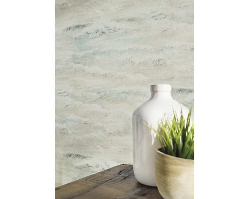 Tapet med vågmönster i interiör