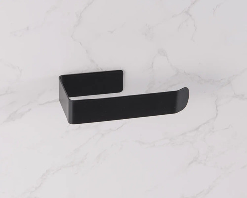 Svart toalettpappershållare för väggmontering