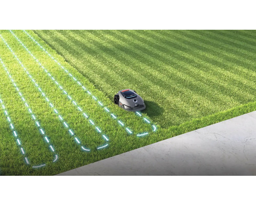 Robotgräsklippare i drift på en gräsmatta