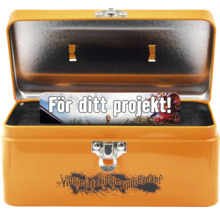 Öppen verktygslåda med texten För ditt projekt!