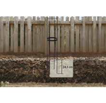 Växtstöd i trädgården med djupangivelse på 24,5 centimeter