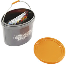 Hink med lock och handtag samt presentkort inuti