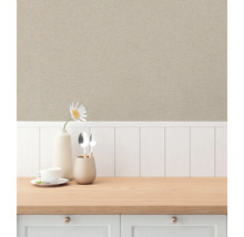 Textiltapet i en köksmiljö med arbetsbänk