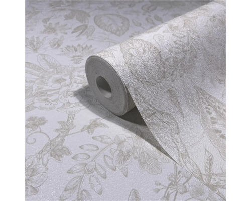 Rulle papperstapet med blommönster