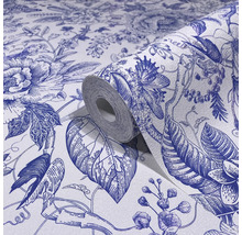 Tapetrulle med blommönster