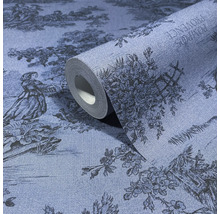 Tapetrulle med Toile-de-Jouy-mönster