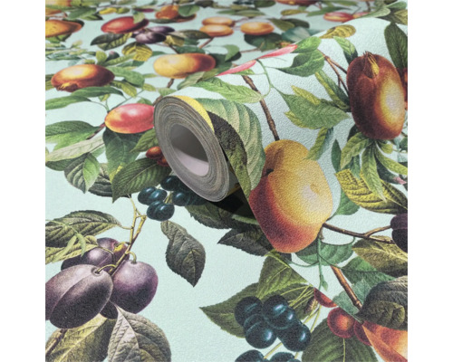 Tapetrulle med fruktmönster