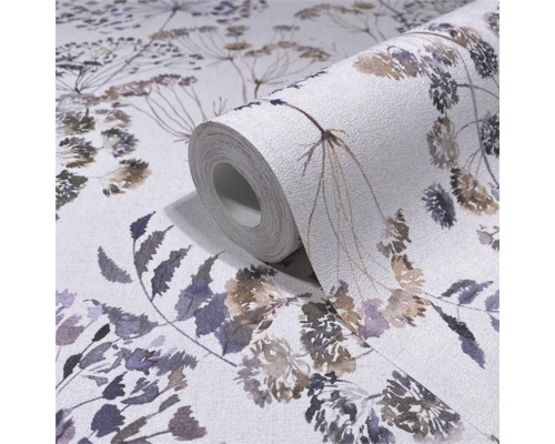 Tapetrulle med växtmönster