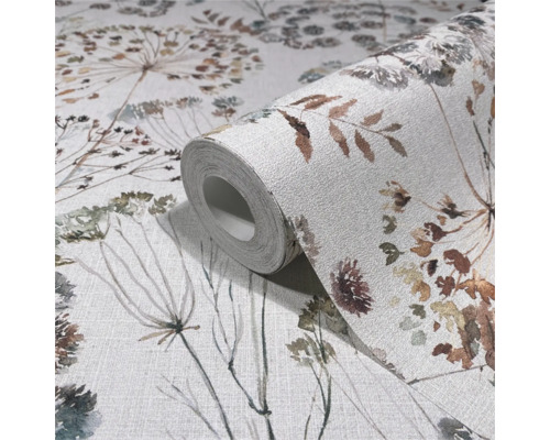 Tapetrulle med blommönster