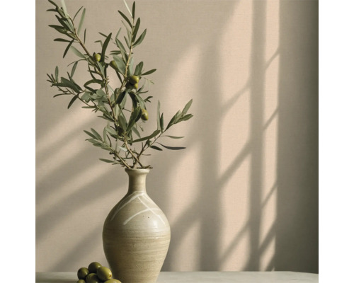 Dekorativ vas med olivkvist och oliver på en yta