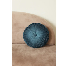 Rund prydnadskudde med knapp