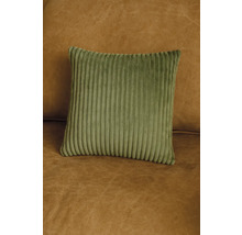 Fyrkantig kudde av ribbat tyg