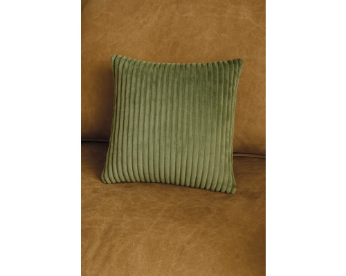 Fyrkantig kudde av ribbat tyg