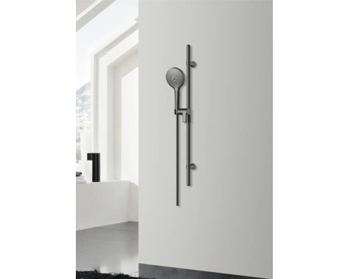 Handdusch med duschstång för väggmontering i badrummet.