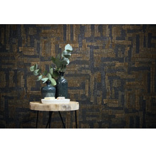 Tapet med geometriskt mönster i vardagsrummet