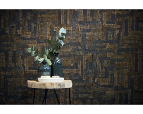 Tapet med geometriskt mönster i vardagsrummet