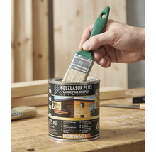 Färglåda trälasyr Plus med pensel