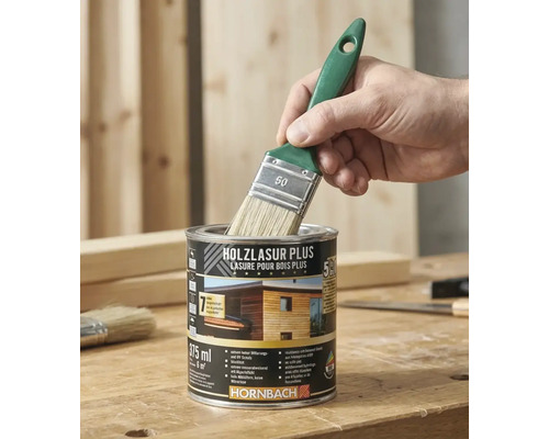 Färglåda trälasyr Plus med pensel