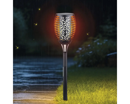 Dekorativ trädgårdsfackla med flammeffekt för utomhusbruk.