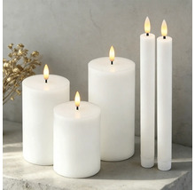 Diverse vita LED-ljus med flammimitation
