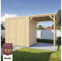 Trädgårdsskåp med trädkrona utomhus