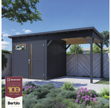 Trädgårdshus med trätak