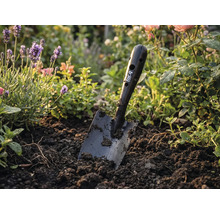 Trädgårdsspade från for_q i blomsterrabatt med blommor