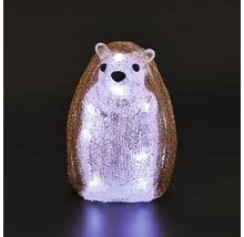 LED-dekorationsfigur igelkott i strukturerad plast med belysning.