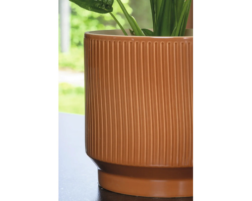 Blomkruka PASSION FOR POTTERY Salamanca stengods Ø22,1x21cm orange