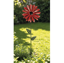 Dekorationsstav LAFIORA blomma metall 115cm röd