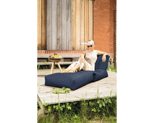 Sittsäck fåtölj SITTING POINT Twist Scuba jeansblå 90x70x80cm (180x70x60cm)
