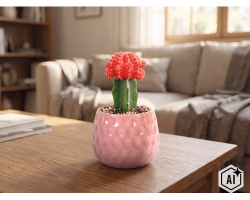 Kaktus FLORASELF Gymnocalycium Geent mix krukstorlek Ø5,5cm (Image AI modified or generated)