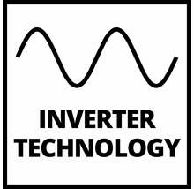 Symbol för inverterteknik med en sinusvåg.