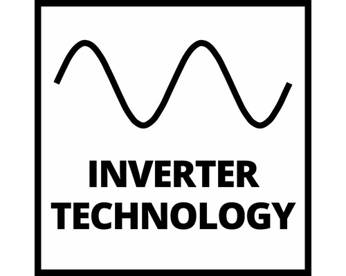 Symbol för inverterteknik med en sinusvåg.