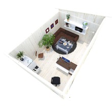 Friggebod PALMAKO Simone 13,6m² inkl. golv 452x330cm obehandlad