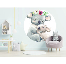 Rumsdekoration med koala väggdekor och barnmöbler