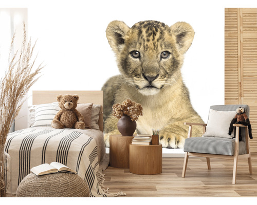 Dekorerat barnrum med en fototapet av en lejonunge