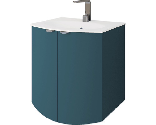 Tvättställsskåp med två dörrar och tvättställ