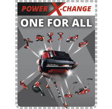 Power X-Change batteri med olika verktyg och trädgårdsredskap