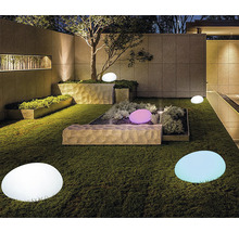 Trädgårdsbelysning BOLTHI Stone LED RGB 132lm 260x320x180mm laddbar med fjärrkontroll-thumb-1