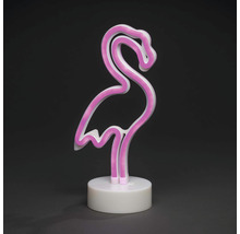 Flamingo neonlampa på sockel